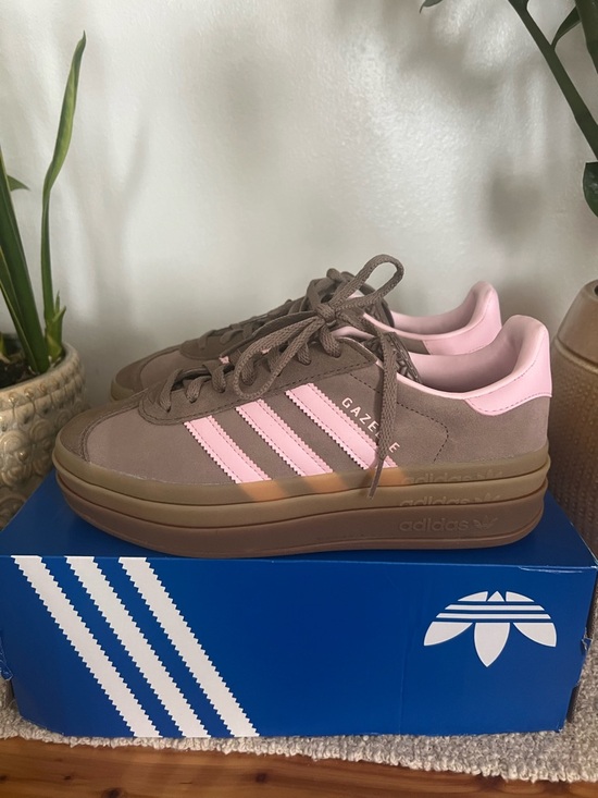 adidas Shoes - adidas Gazelle Bold Sneakers — Brown and Light Pink